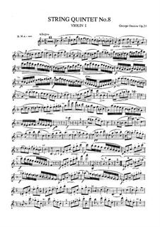 Струнный квинтет No.8 ре минор, Op.24: Партии by Жорж Онсло