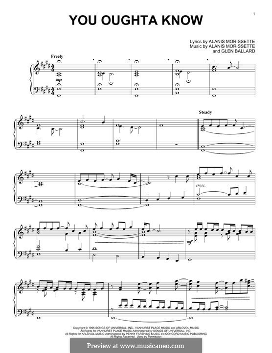 You Oughta Know: Для фортепиано by Glen Ballard