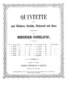 Струнный квинтет No.14 фа мажор, Op.37: Партии by Жорж Онсло