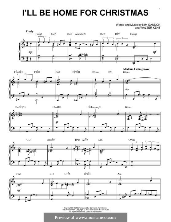 Piano version: Jazz version by Kim Gannon, Walter Kent