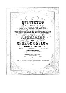 Фортепианный квинтет си минор, Op.70: Партии by Жорж Онсло