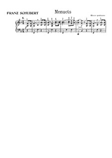 Менуэты для фортепиано, Op. posth.: Для одного исполнителя by Франц Шуберт