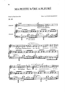 Ma petite mère a pleuré: In G Minor by Жюль Массне