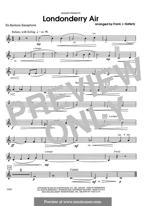 Ensemble version: For woodwind ensemble – Eb Baritone Saxophone part by folklore