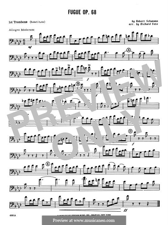 No.40 Маленькая фуга: Fugue - 1st Trombone part by Роберт Шуман