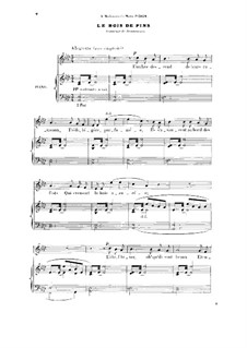 Три мелодии, два дуэта и трио, Op.2: No.2 Le bois by Жюль Массне