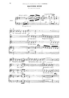 Три мелодии, два дуэта и трио, Op.2: No.6 Matinée d'été by Жюль Массне