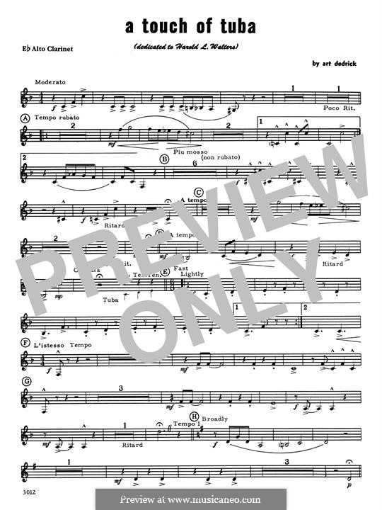 A Touch of Tuba: Eb Alto Clarinet part by Art Dedrick