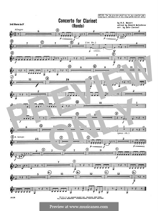 Movement 3: 3rd Horn in F part by Вольфганг Амадей Моцарт