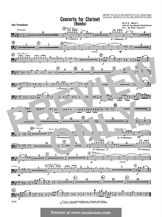 Movement 3: 2nd Trombone part by Вольфганг Амадей Моцарт