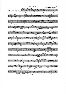 Концерт для фортепиано с оркестром No.2 ми-бемоль мажор, Op.25: Партия альта by Франц Ксавер Вольфганг Моцарт
