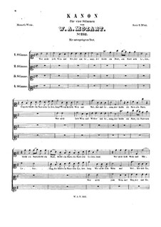 Lieber Freistädtler, lieber Gaulimauli, K.232: Lieber Freistädtler, lieber Gaulimauli by Вольфганг Амадей Моцарт