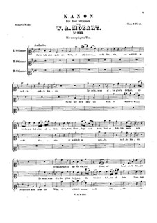 Nichts labt mich mehr als Wein, K.233: Nichts labt mich mehr als Wein by Вольфганг Амадей Моцарт