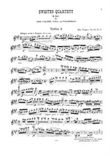 Струнные квартеты, Op.54: Квартет No.2 – Партии by Макс Регер