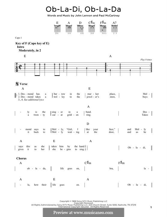 Instrumental version: Для гитары by John Lennon, Paul McCartney