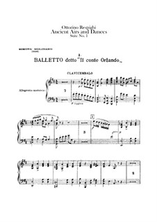 Античные танцы и арии для лютни. Сюита No.1: Партия клавесина by Отторино Респиги