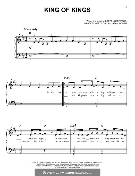 King of Kings (Hillsong Worship): Для фортепиано by Jason David Ingram