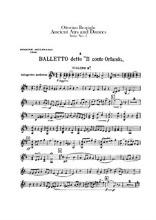 Античные танцы и арии для лютни. Сюита No.1: Партия второй скрипки by Отторино Респиги