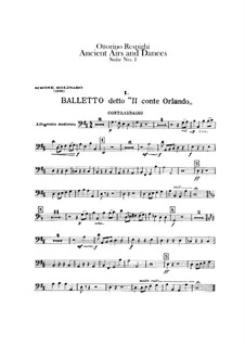 Античные танцы и арии для лютни. Сюита No.1: Партия контрабаса by Отторино Респиги