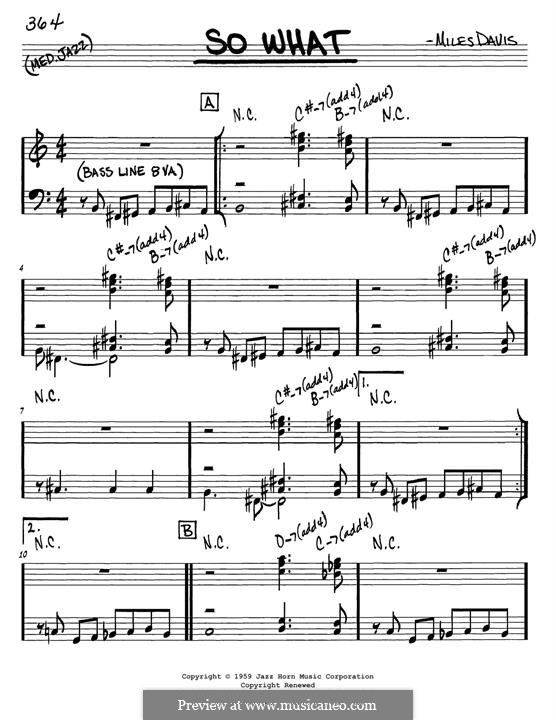 So What: For instrument in E flat by Miles Davis