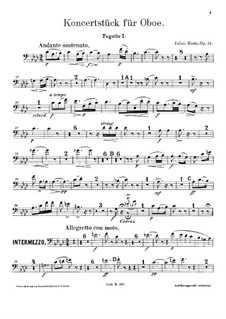 Концертная пьеса для гобоя и оркестра, Op.33: Партии фаготов by Юлиус Риц