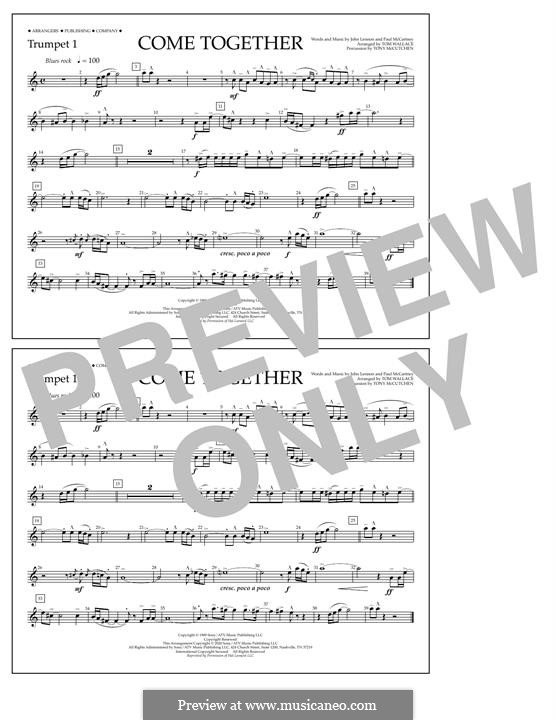 Come Together (The Beatles) Marching Band Version: Trumpet 1 part by John Lennon, Paul McCartney