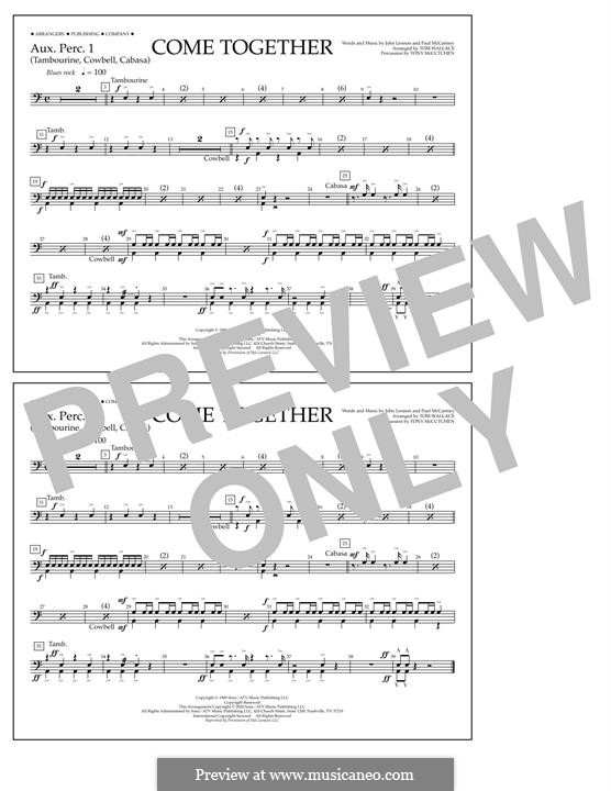 Come Together (The Beatles) Marching Band Version: Aux. Perc. 1 part by John Lennon, Paul McCartney