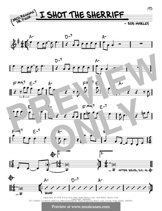 I Shot the Sheriff: Мелодия by Bob Marley