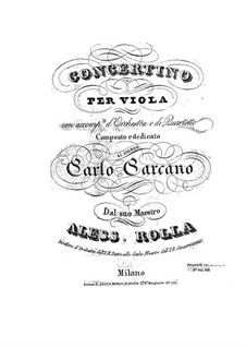 Концертино для альта с оркестром, BI 328: Партии by Алессандро Ролла