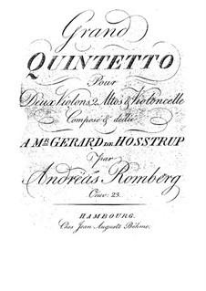 Струнный квинтет ми минор, Op.23: Струнный квинтет ми минор by Андреас Ромберг
