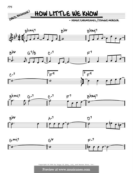 How Little We Know: Мелодия by Hoagy Carmichael