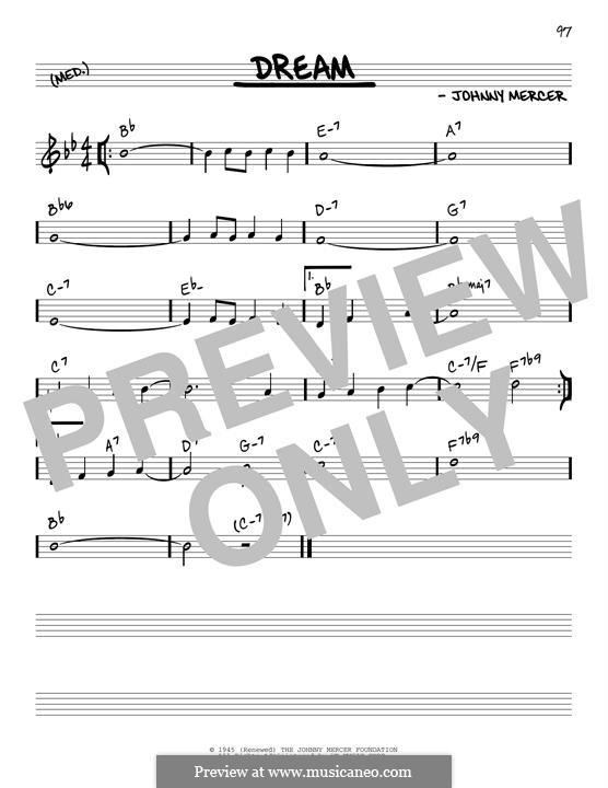 Dream (Frank Sinatra): Мелодия by Johnny Mercer
