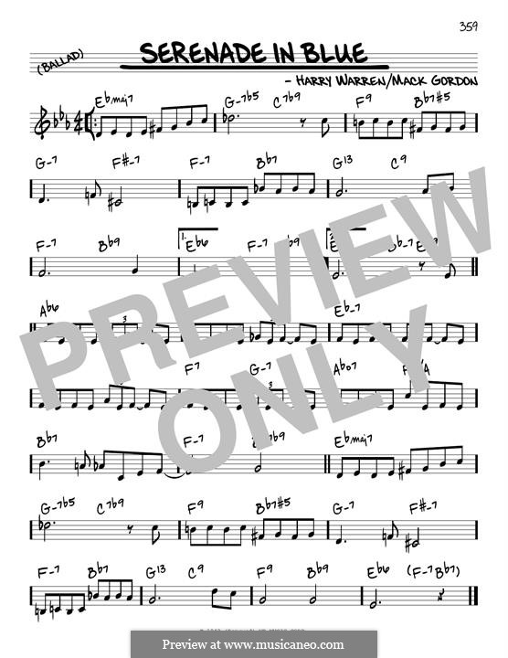 Serenade in Blue (Frank Sinatra): Мелодия by Гарри Уоррен