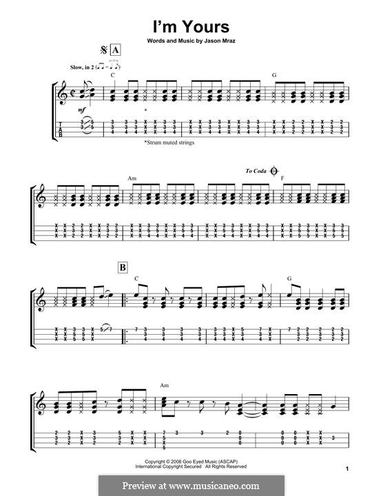 I'm Yours: Для укулеле by Jason Mraz