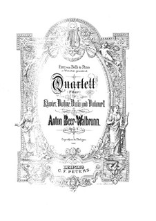 Квартет для струнных и фортепиано фа мажор, Op.8: Квартет для струнных и фортепиано фа мажор by Anton Beer-Walbrunn