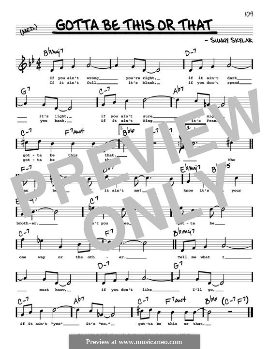 Gotta Be This or That: High Voice by Sunny Skylar