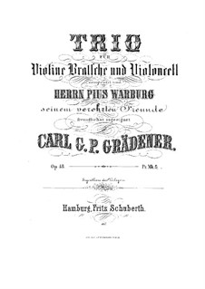 Струнное трио соль минор, Op.48: Партитура, Партии by Карл Георг Петер Греденер