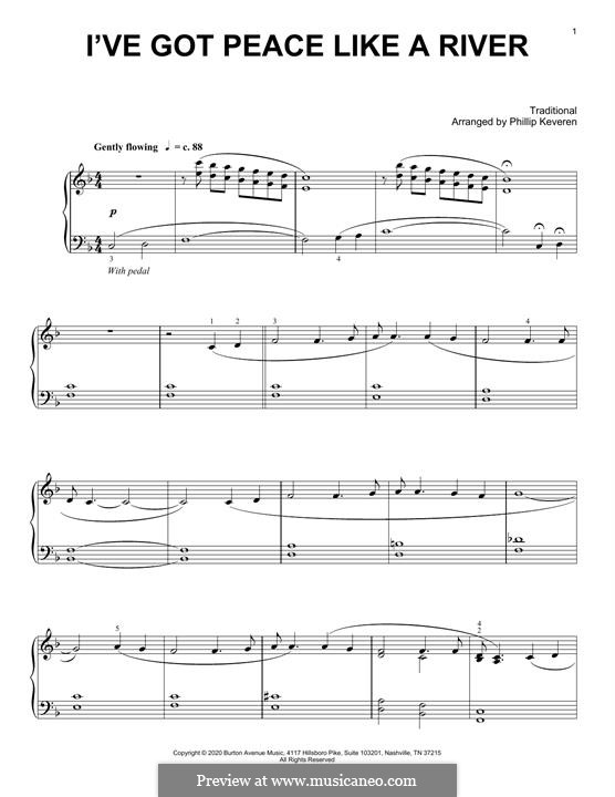 I've Got Peace Like a River: Для фортепиано by folklore