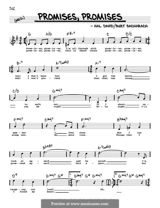 Promises, Promises: High Voice by Burt Bacharach