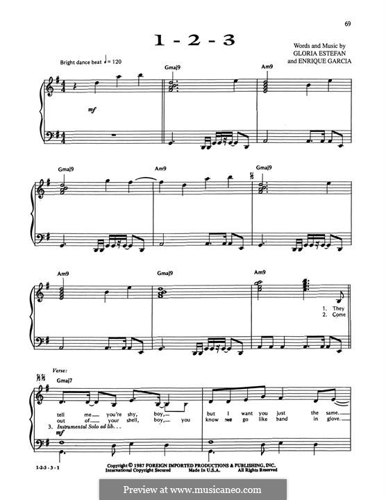 1-2-3 (Gloria Estefan & Miami Sound Machine): 1-2-3 (Gloria Estefan & Miami Sound Machine) by Enrique Garcia