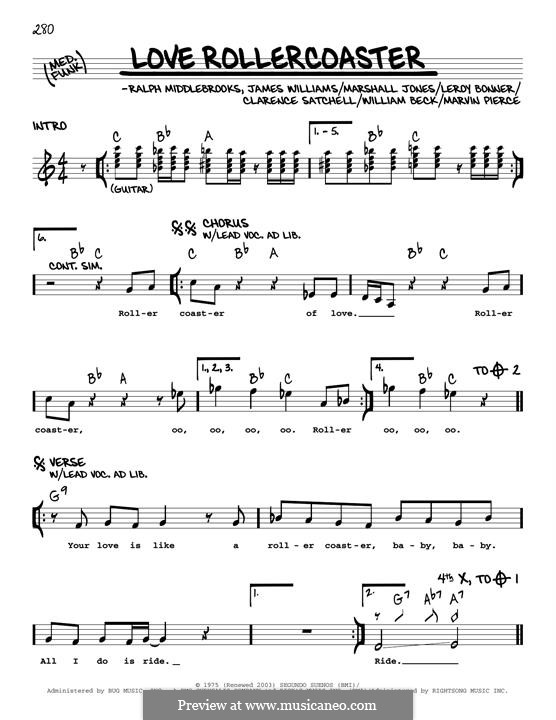 Love Rollercoaster (The Ohio Players): Мелодия by Clarence Satchell, James L. Williams, Leroy Bonner, Marshall Eugene Jones, Marvin R. Pierce, Ralph Middlebrooks, William Beck