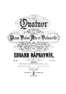 Фортепианный квартет ля минор, Op.42: Фортепианный квартет ля минор by Эдуард Направник
