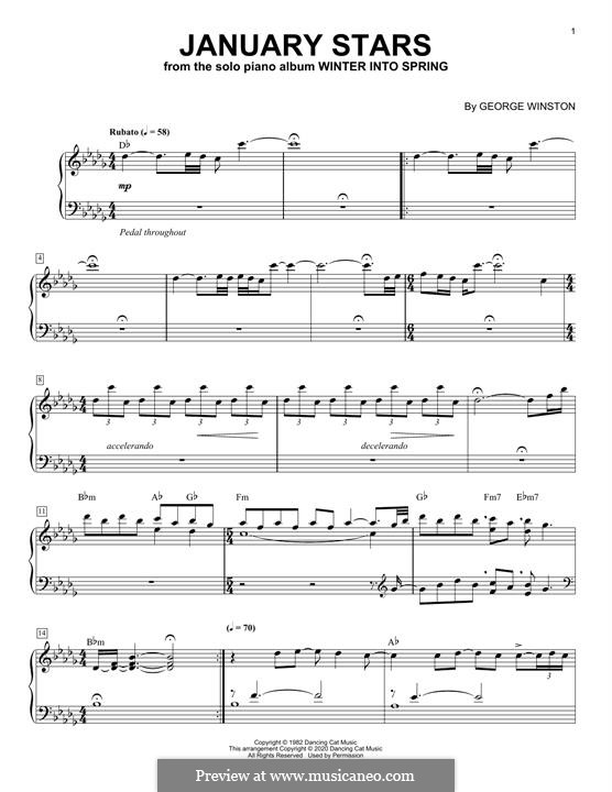 January Stars: Для фортепиано by George Winston