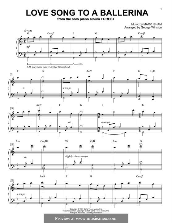 Love Song To A Ballerina: Love Song To A Ballerina by George Winston