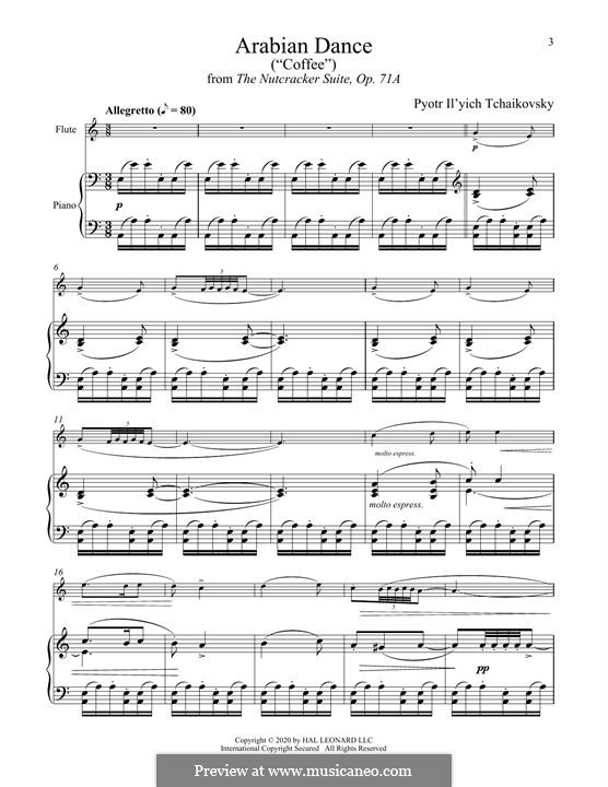 No.5 Арабский танец: Для флейты и фортепиано by Петр Чайковский