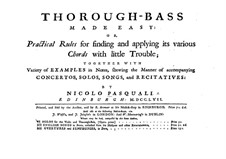 Thorough-Bass Made Easy: Thorough-Bass Made Easy by Nicolo Pasquali