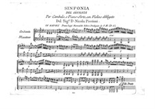 Del Gionata. Overture for Violin and Harpsichord (or Piano): Harpsichord or piano part by Никола Пиччини