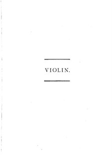 Багатели для скрипки и фортепиано, Op.1: Сольная партия by Питт Перси