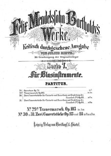 Траурный марш, Op.103: Партитура by Феликс Мендельсон-Бартольди