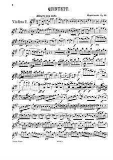 Струнный квинтет No.1 ля мажор, Op.18: Партия первой скрипки by Феликс Мендельсон-Бартольди